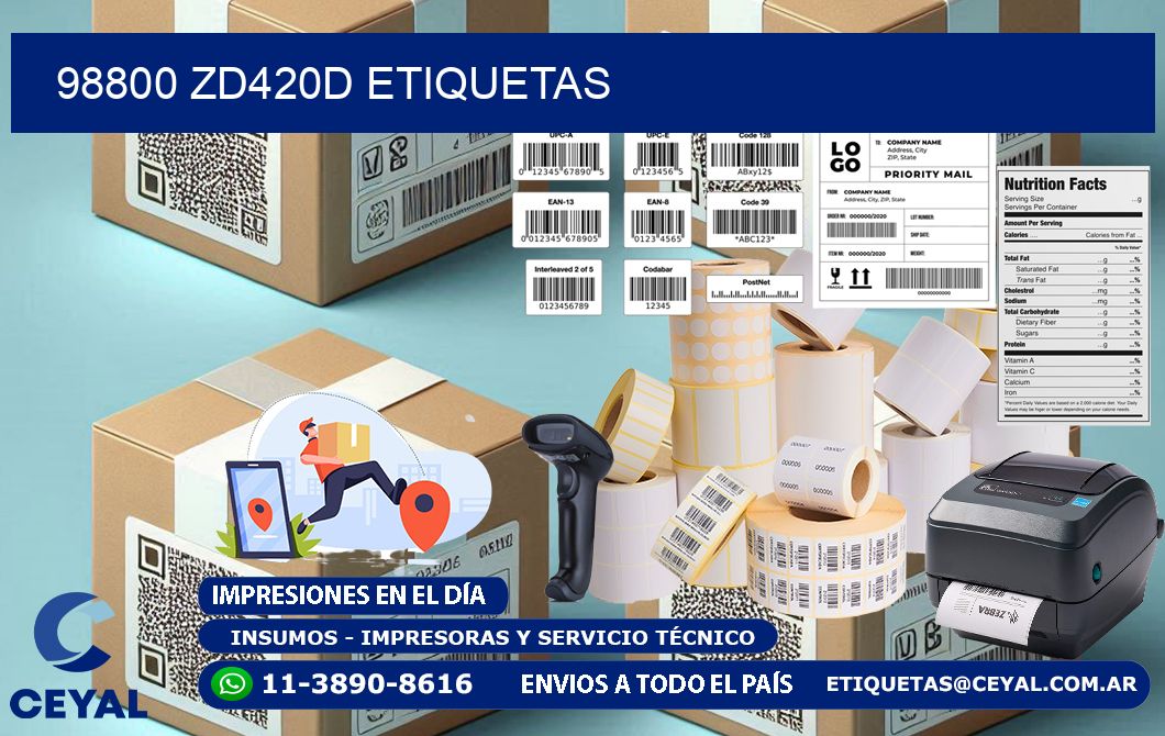 98800 ZD420d etiquetas