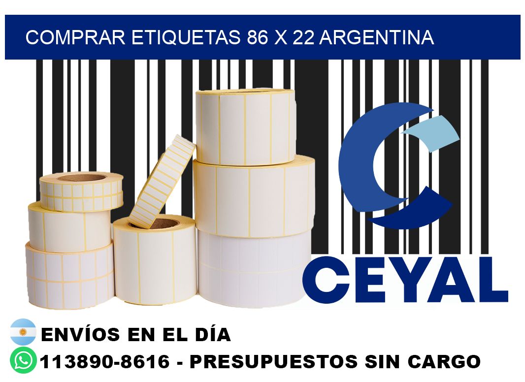 Comprar etiquetas 86 x 22 argentina
