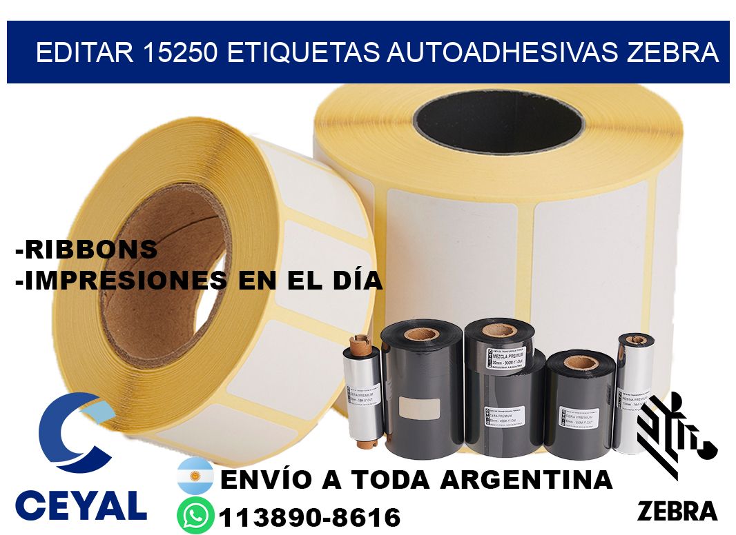 EDITAR 15250 ETIQUETAS AUTOADHESIVAS ZEBRA