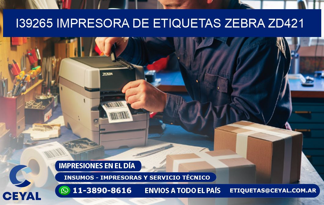 I39265 impresora de etiquetas Zebra ZD421