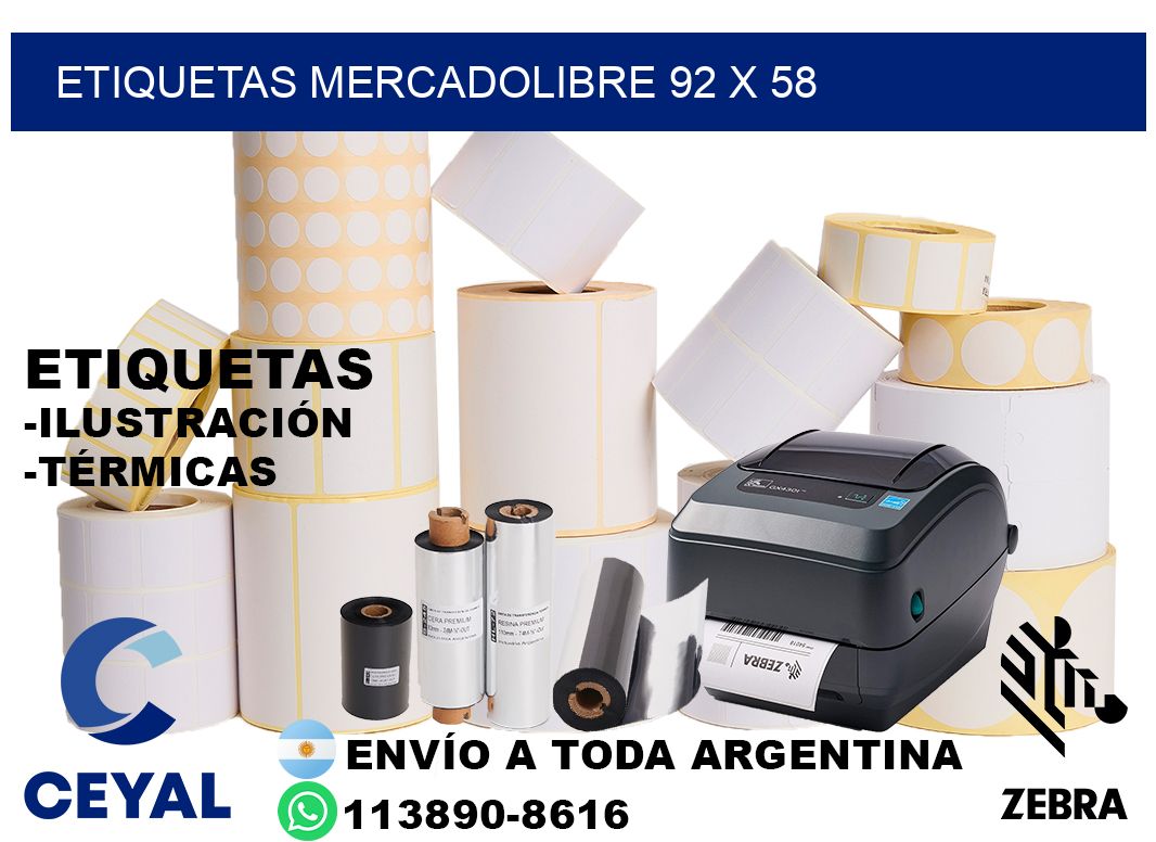 etiquetas mercadolibre 92 x 58