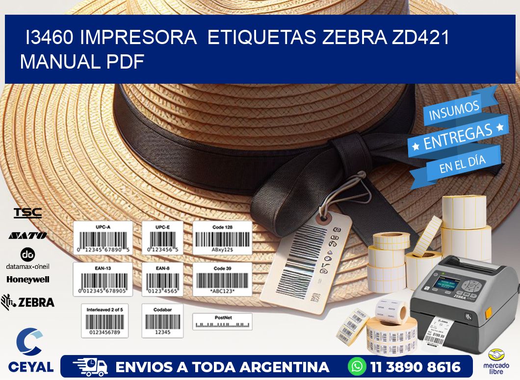 i3460 impresora etiquetas Zebra ZD421 manual PDF