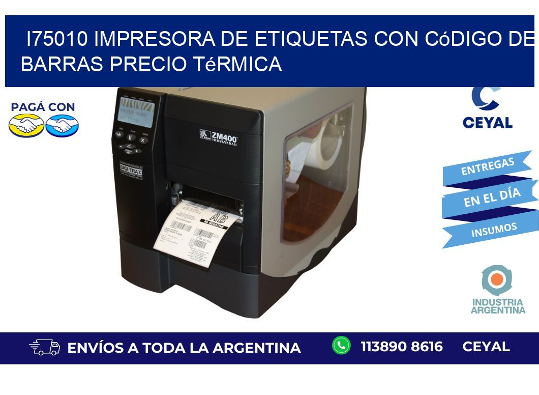 i75010 impresora de etiquetas con código de barras precio térmica