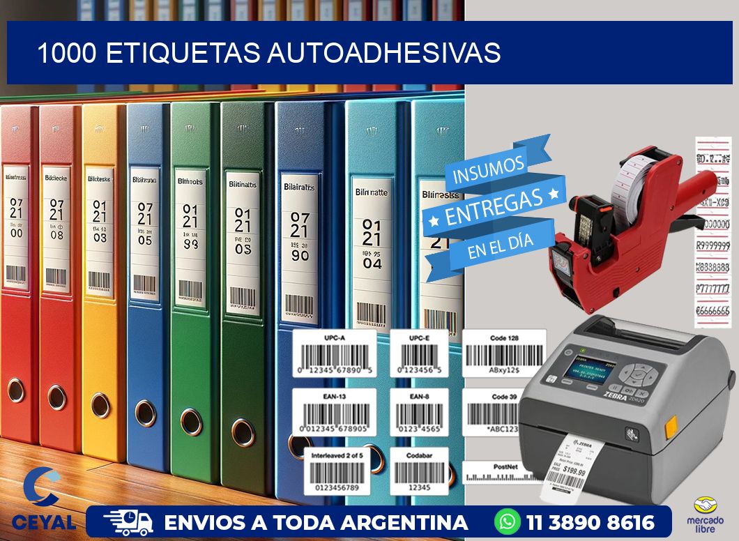 1000 Etiquetas autoadhesivas