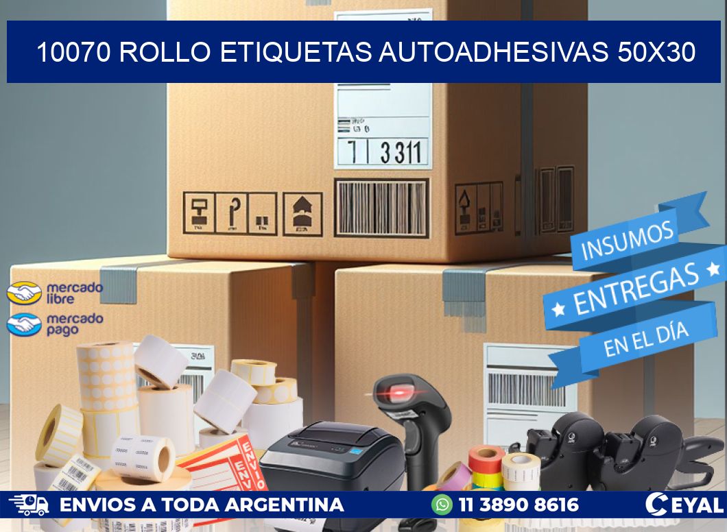 10070 Rollo Etiquetas autoadhesivas 50x30