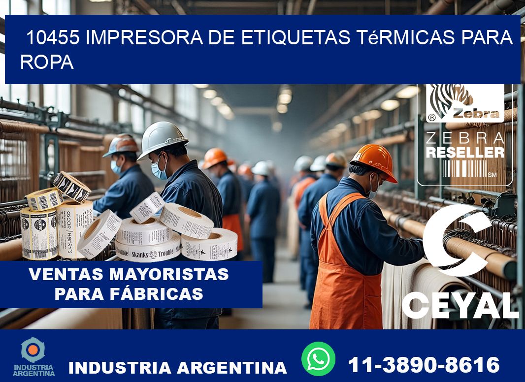10455 impresora de etiquetas térmicas para ropa