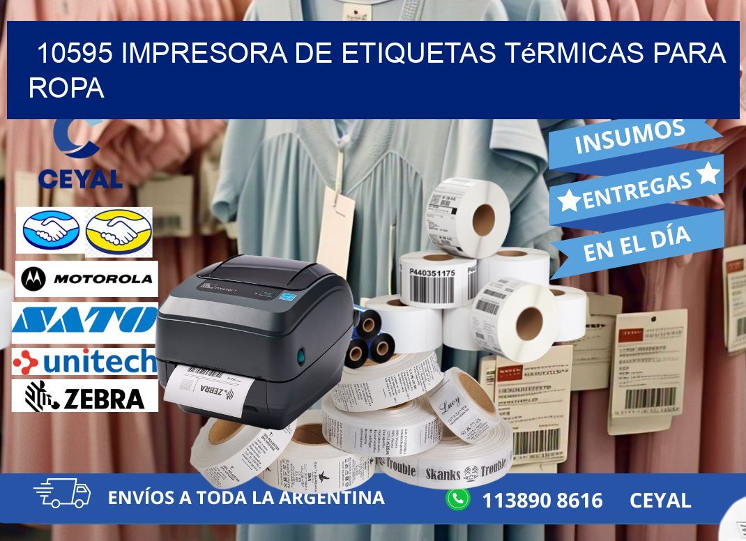10595 impresora de etiquetas térmicas para ropa