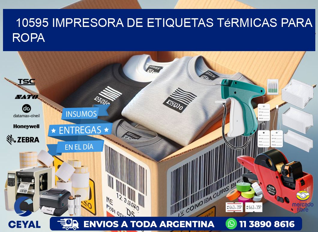 10595 impresora de etiquetas térmicas para ropa