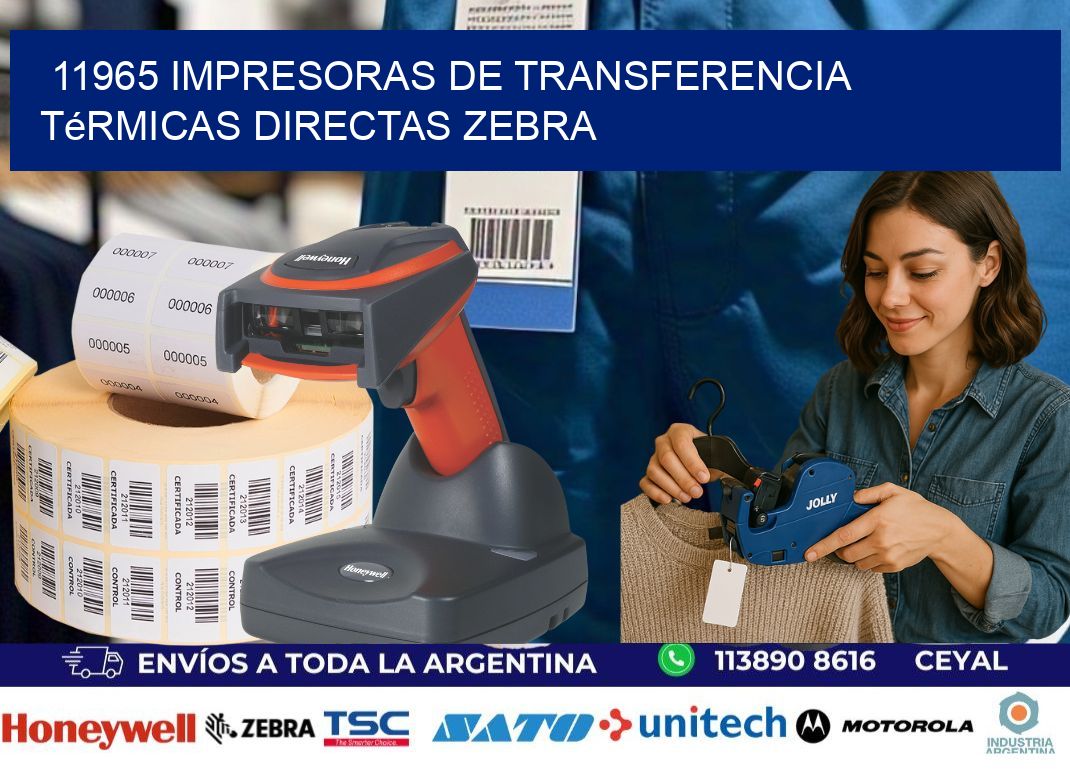 11965 impresoras de Transferencia térmicas directas zebra