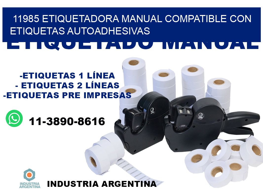 11985 etiquetadora manual compatible con etiquetas autoadhesivas
