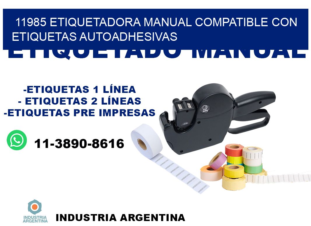11985 etiquetadora manual compatible con etiquetas autoadhesivas
