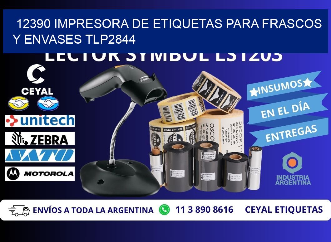 12390 impresora de etiquetas para frascos y envases TLP2844