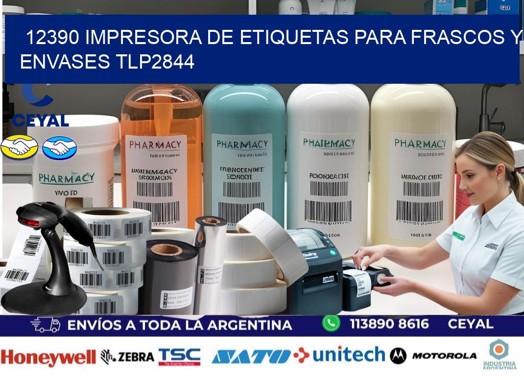 12390 impresora de etiquetas para frascos y envases TLP2844
