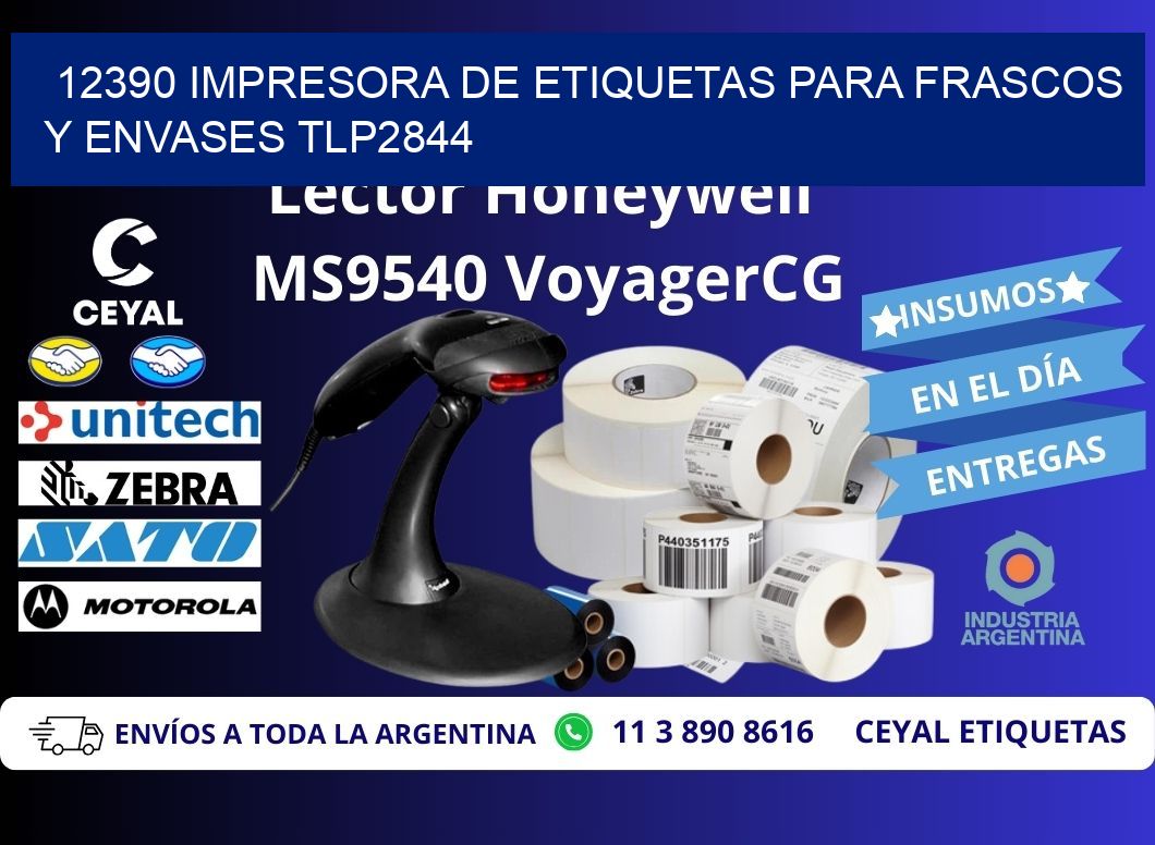 12390 impresora de etiquetas para frascos y envases TLP2844