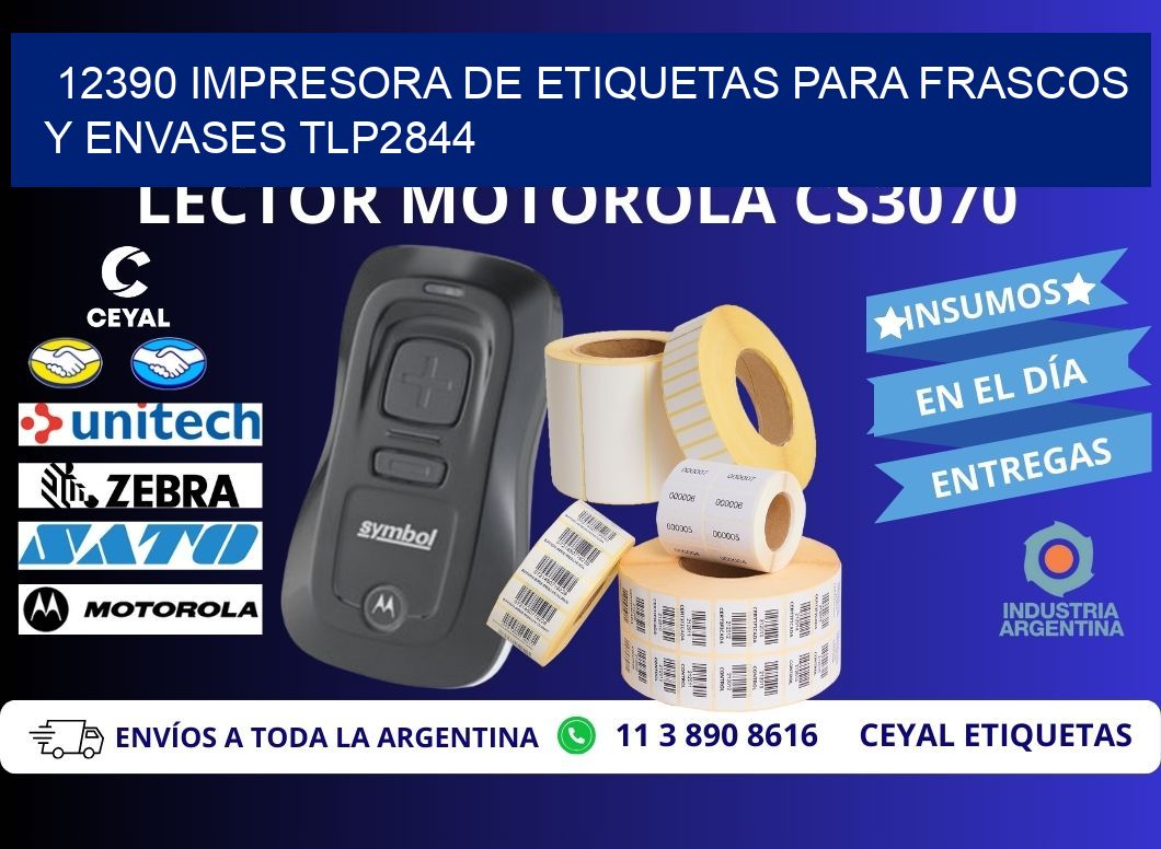 12390 impresora de etiquetas para frascos y envases TLP2844