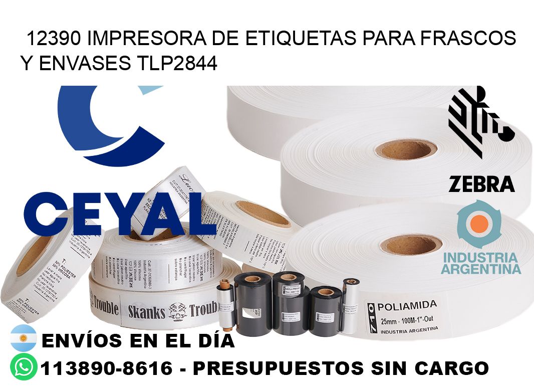 12390 impresora de etiquetas para frascos y envases TLP2844