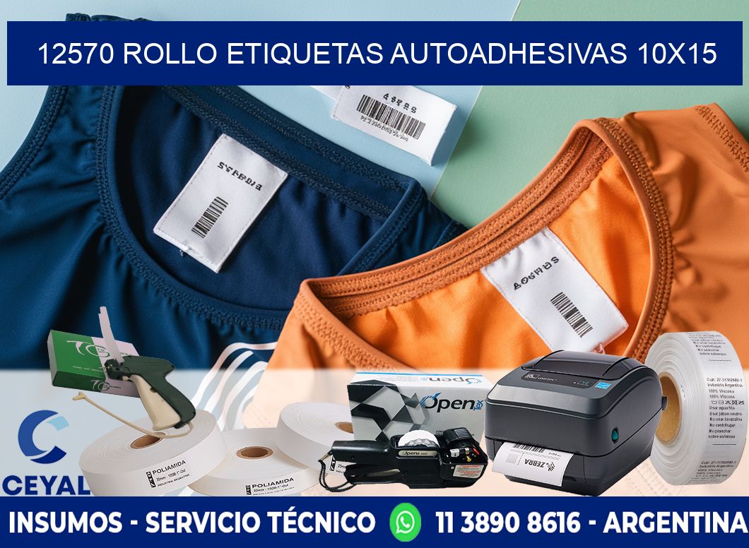 12570 Rollo Etiquetas autoadhesivas 10x15