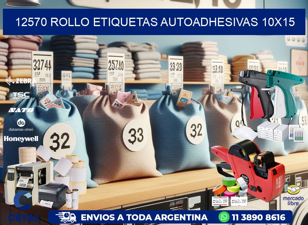 12570 Rollo Etiquetas autoadhesivas 10x15