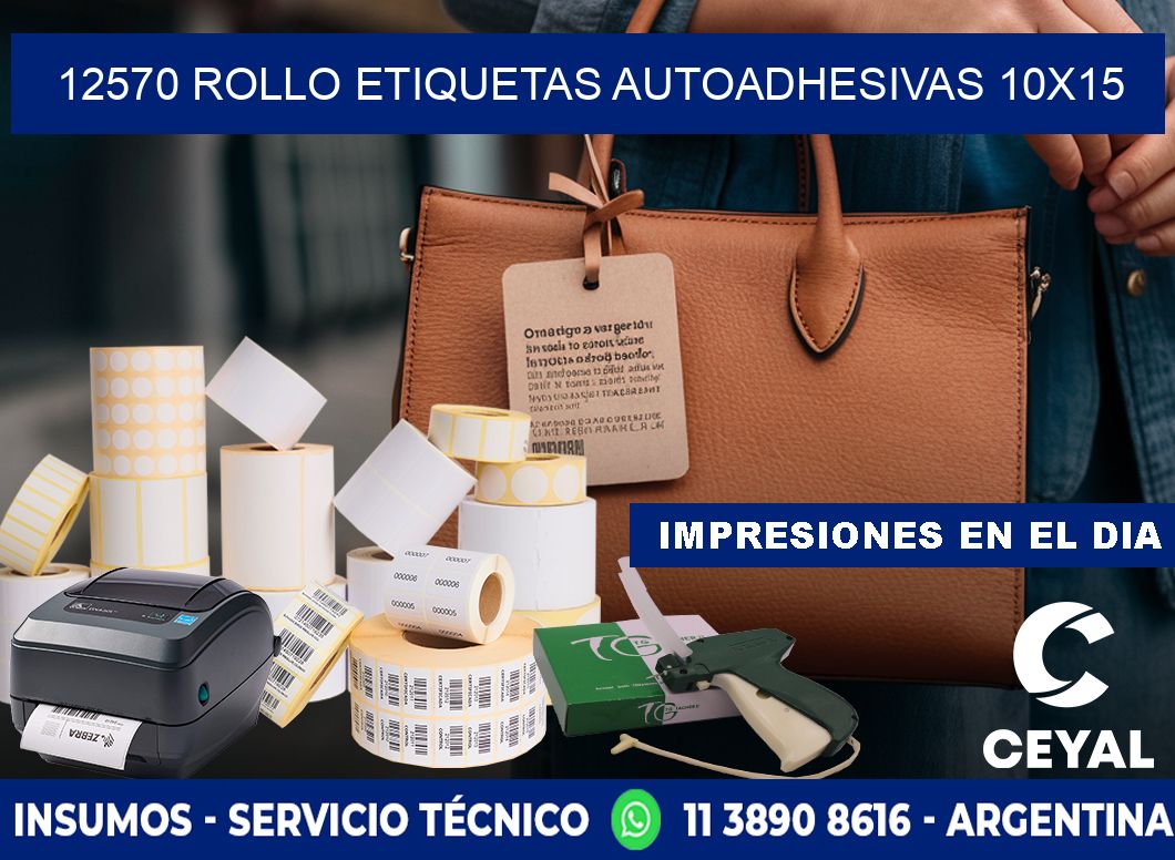 12570 Rollo Etiquetas autoadhesivas 10x15