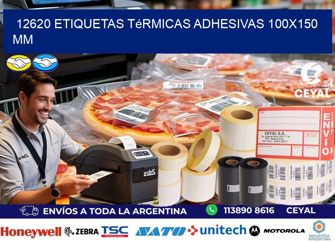 12620 etiquetas térmicas adhesivas 100x150 mm