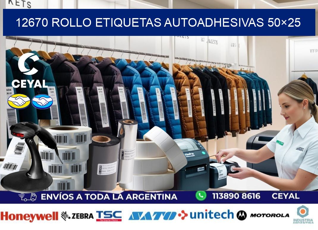 12670 Rollo Etiquetas autoadhesivas 50×25