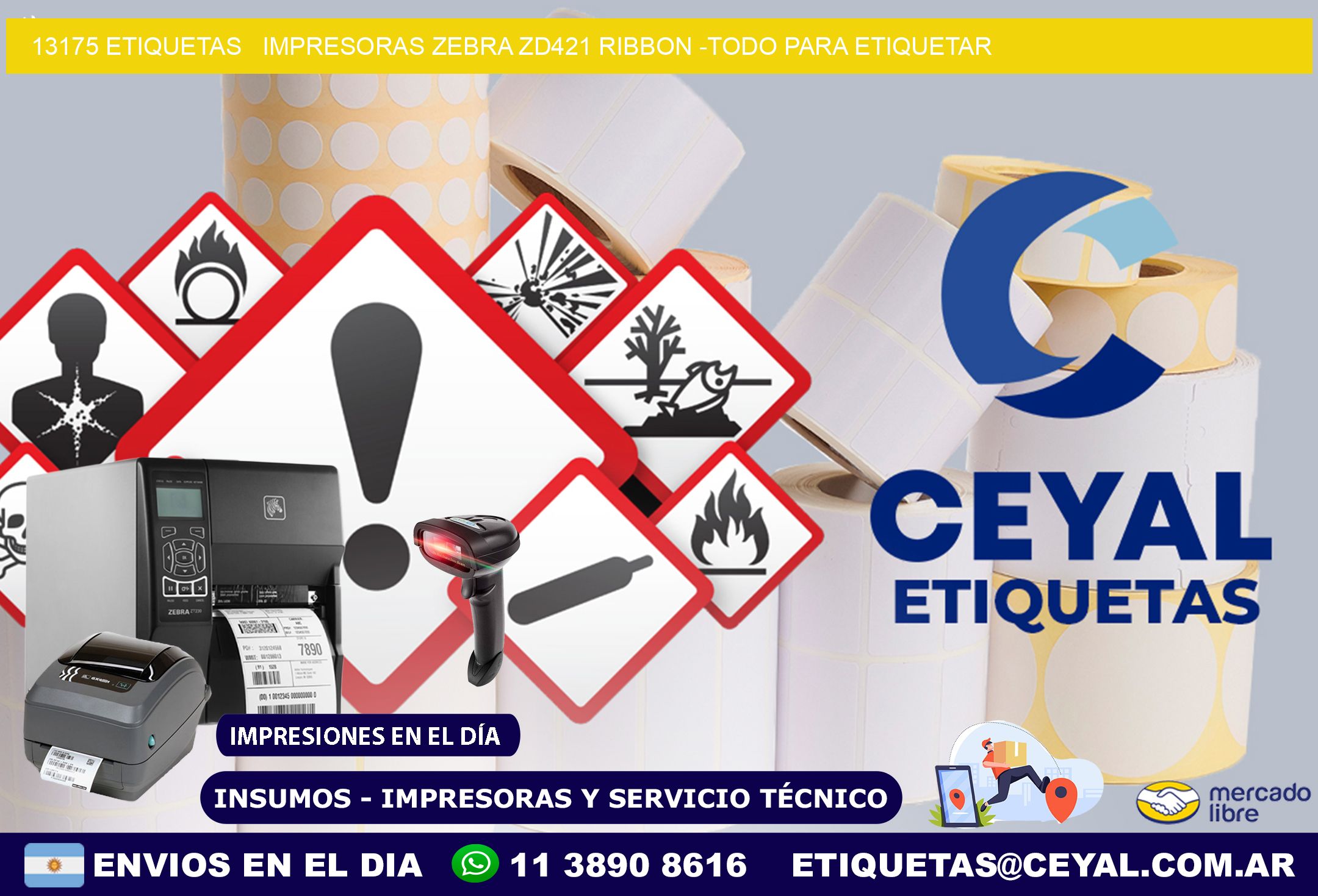 13175 etiquetas   impresoras zebra zd421 ribbon -Todo para Etiquetar