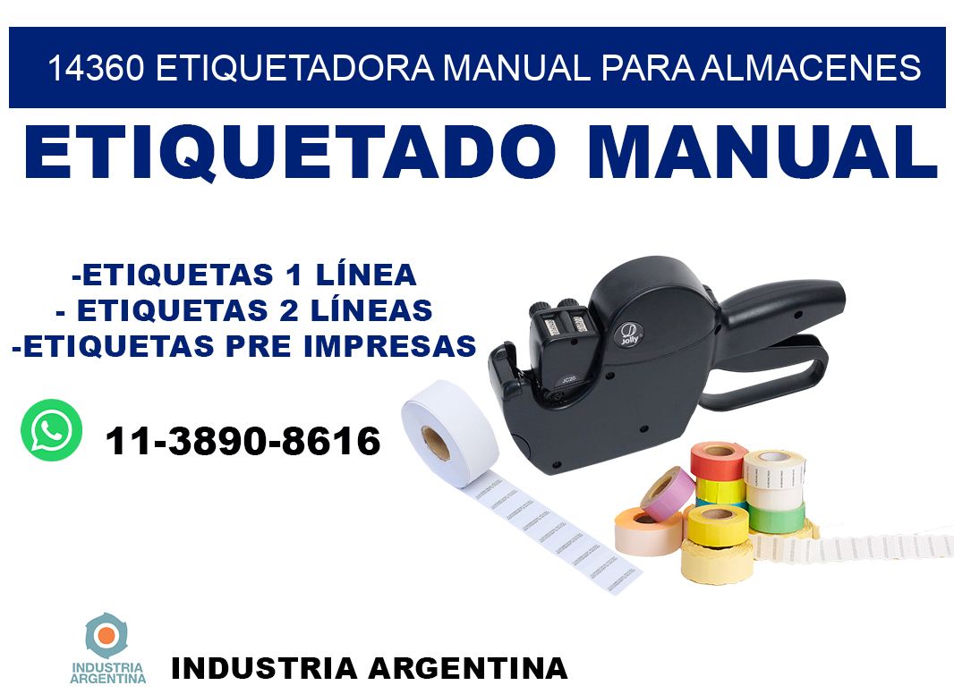 14360 etiquetadora manual para almacenes