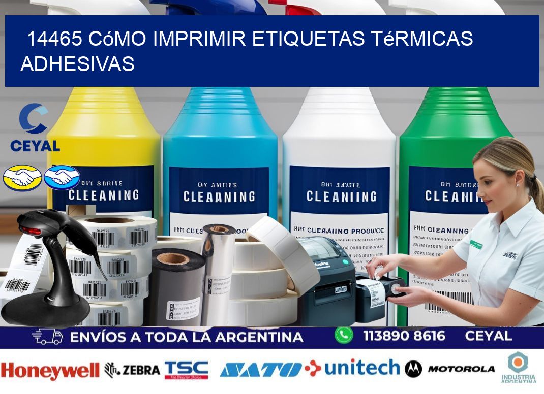 14465 cómo imprimir etiquetas térmicas adhesivas