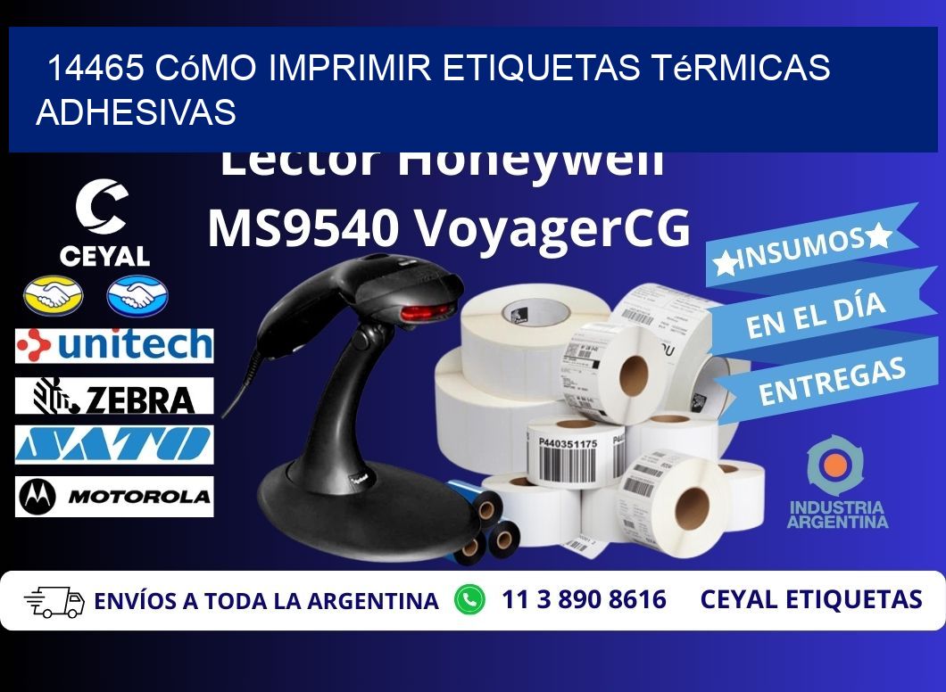 14465 cómo imprimir etiquetas térmicas adhesivas