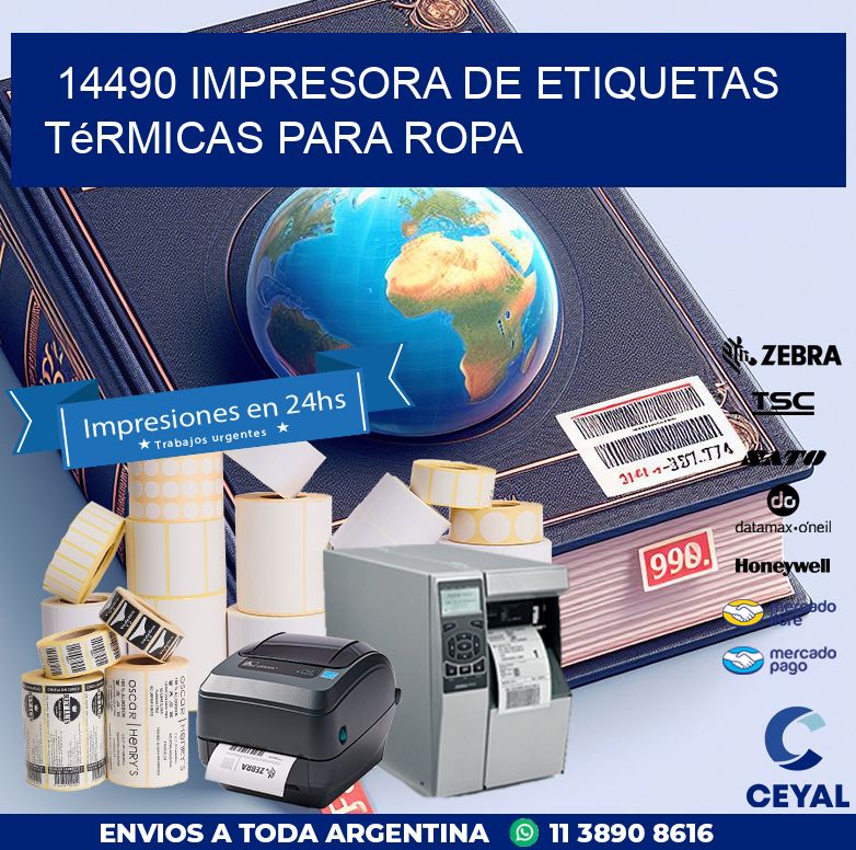 14490 impresora de etiquetas térmicas para ropa
