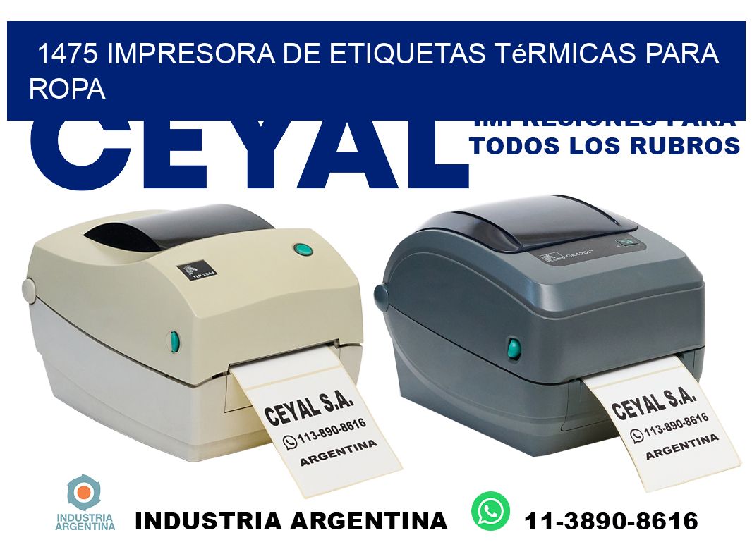 1475 impresora de etiquetas térmicas para ropa