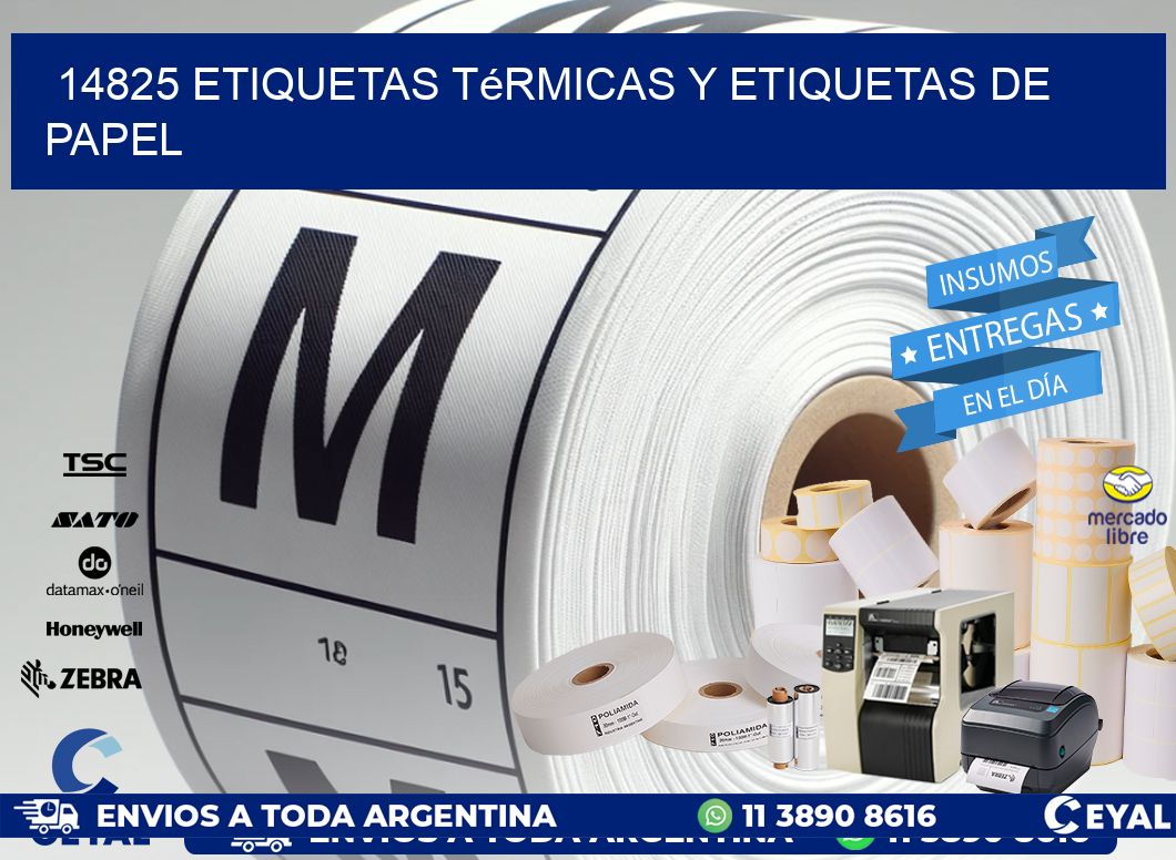 14825 etiquetas térmicas y etiquetas de papel