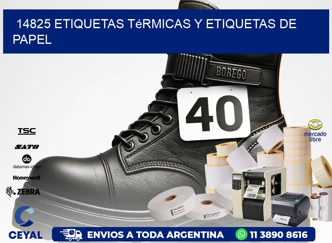 14825 etiquetas térmicas y etiquetas de papel