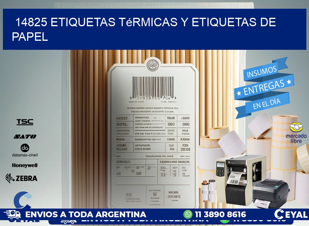 14825 etiquetas térmicas y etiquetas de papel