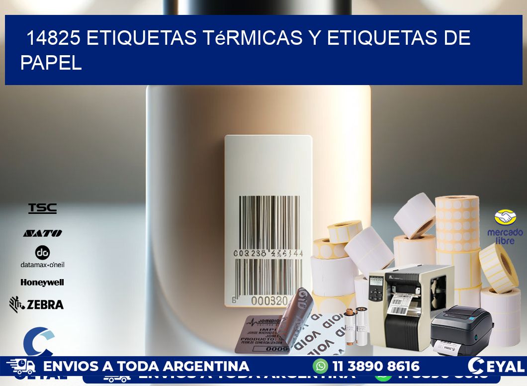14825 etiquetas térmicas y etiquetas de papel