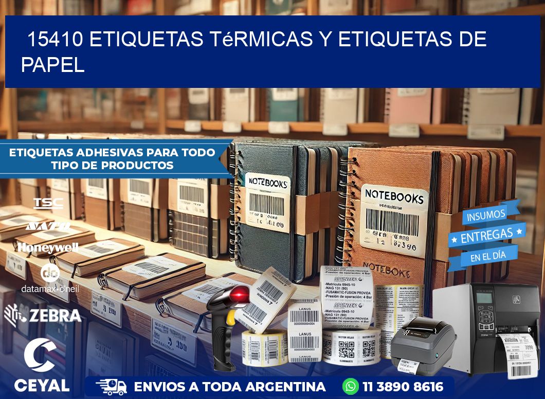 15410 etiquetas térmicas y etiquetas de papel