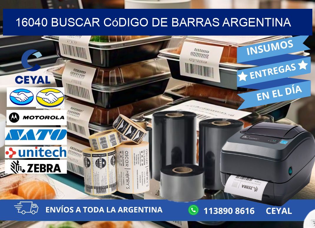 16040 Buscar código de barras Argentina