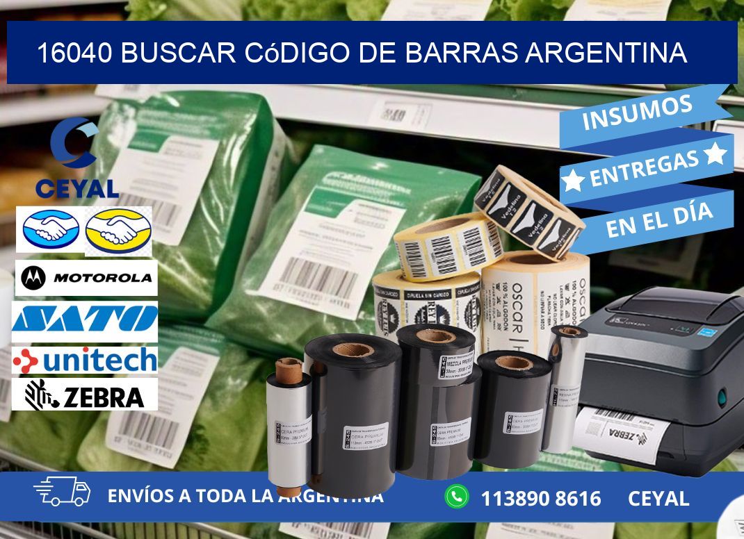 16040 Buscar código de barras Argentina