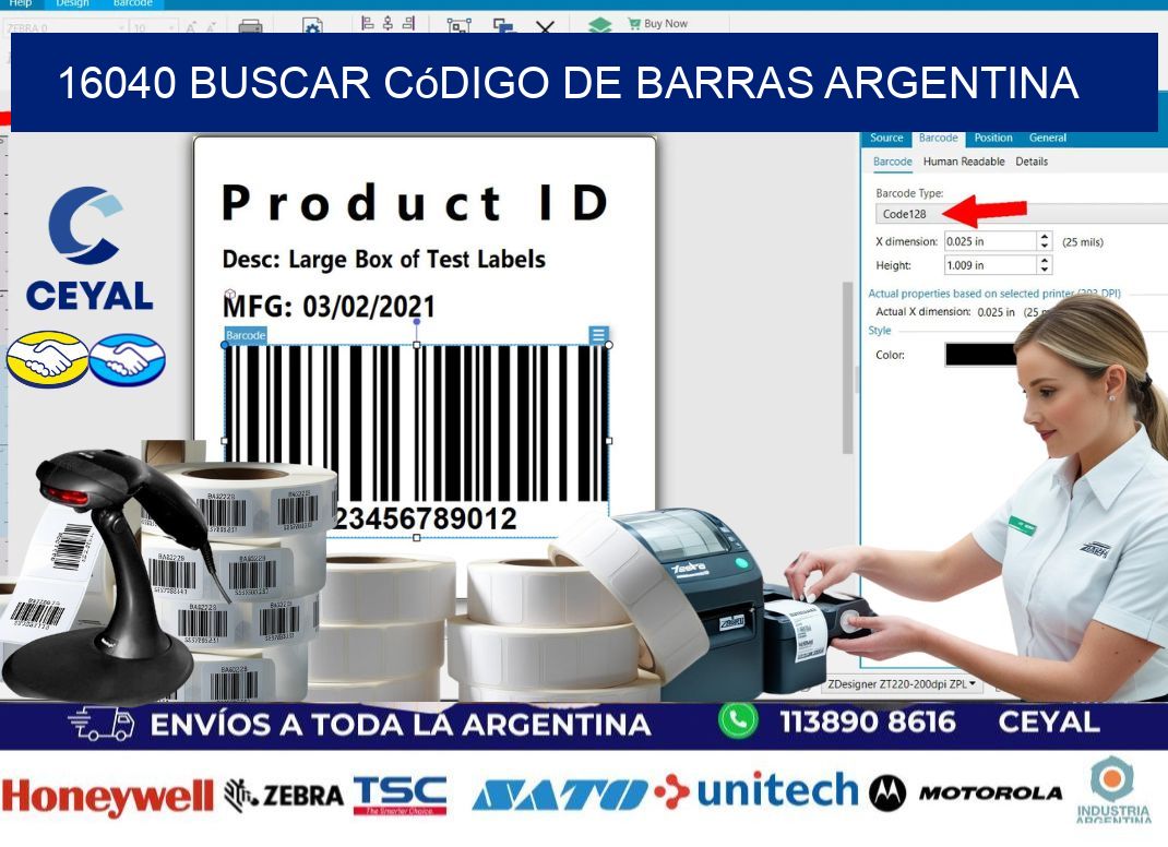 16040 Buscar código de barras Argentina