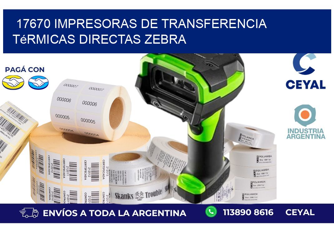 17670 impresoras de Transferencia térmicas directas zebra
