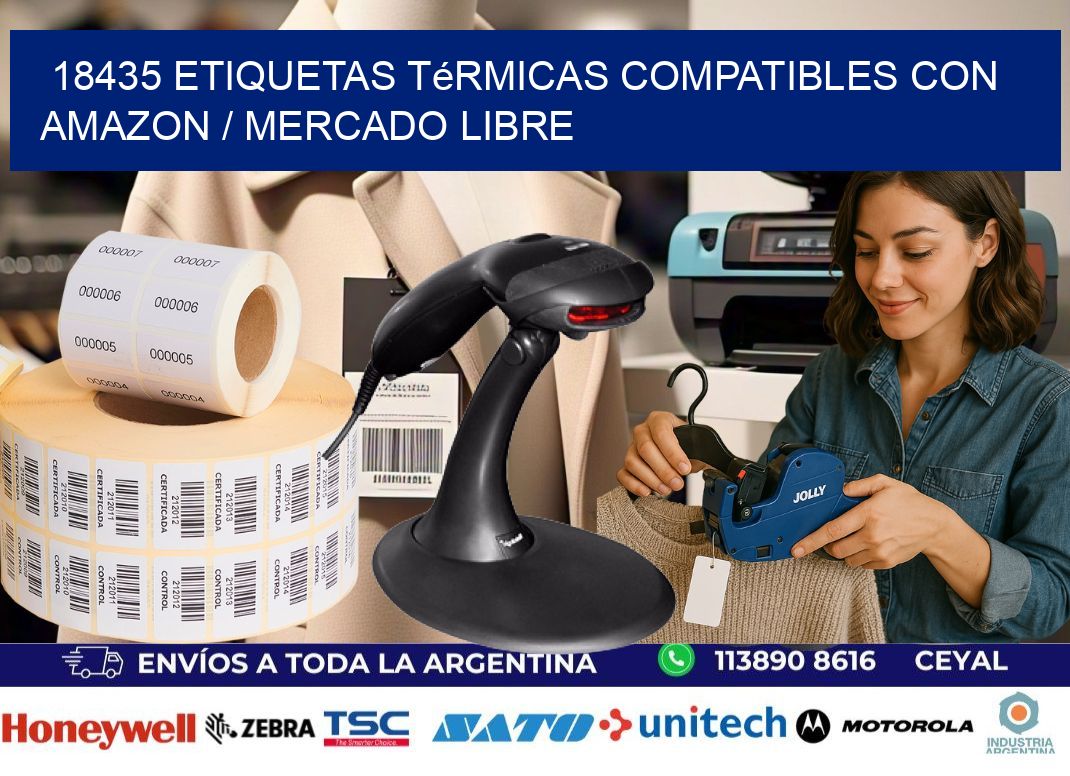 18435 etiquetas térmicas compatibles con Amazon / Mercado Libre