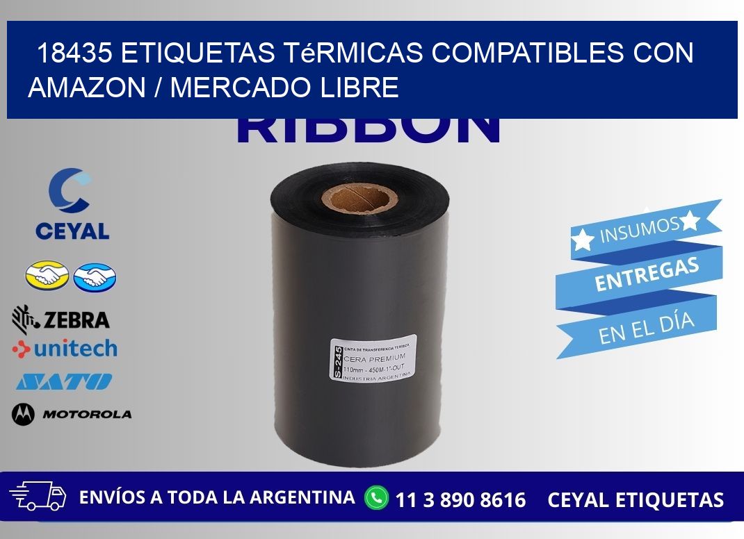 18435 etiquetas térmicas compatibles con Amazon / Mercado Libre