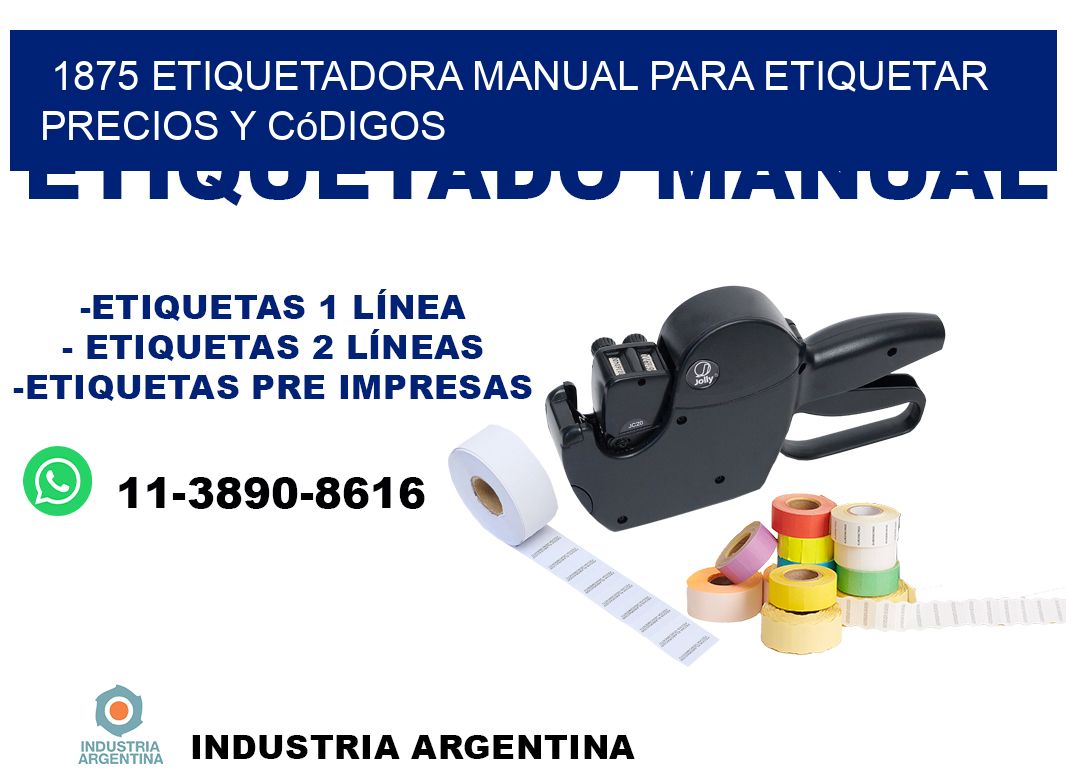 1875 etiquetadora manual para etiquetar precios y códigos