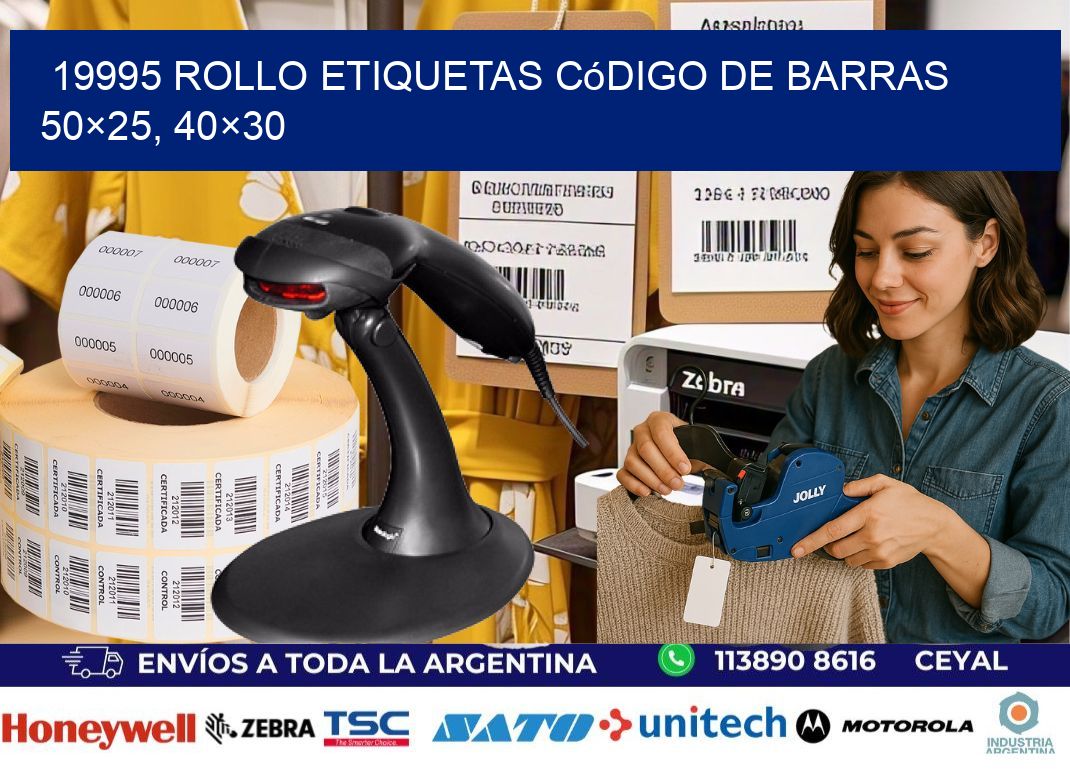 19995 rollo etiquetas código de barras 50×25, 40×30