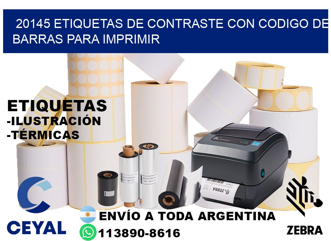 20145 etiquetas de contraste con codigo de barras para imprimir
