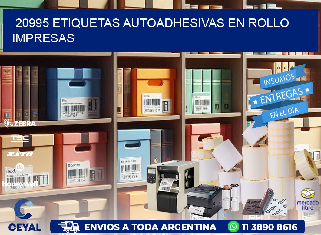 20995 Etiquetas autoadhesivas en rollo impresas