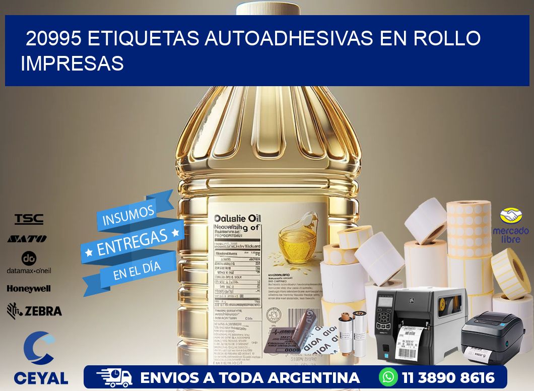 20995 Etiquetas autoadhesivas en rollo impresas