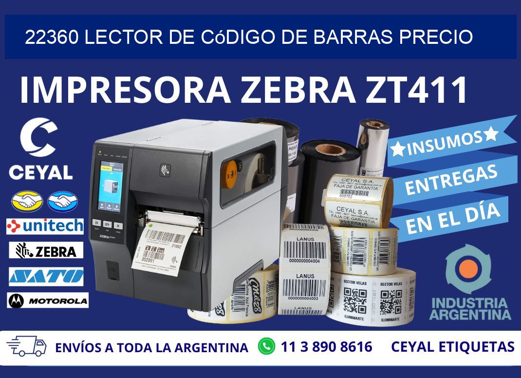 22360 Lector de código de barras precio