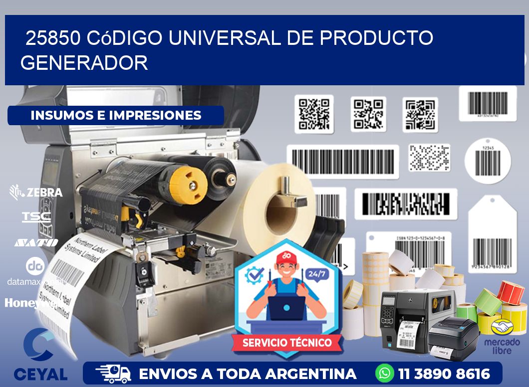25850 Código universal de producto generador