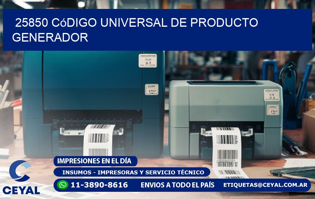 25850 Código universal de producto generador